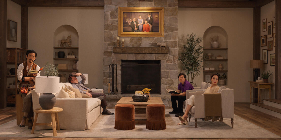 Ulysses Zhu, Travis, Feng Zhu, and Vivian Zhu in Episode 4 'Hannah'